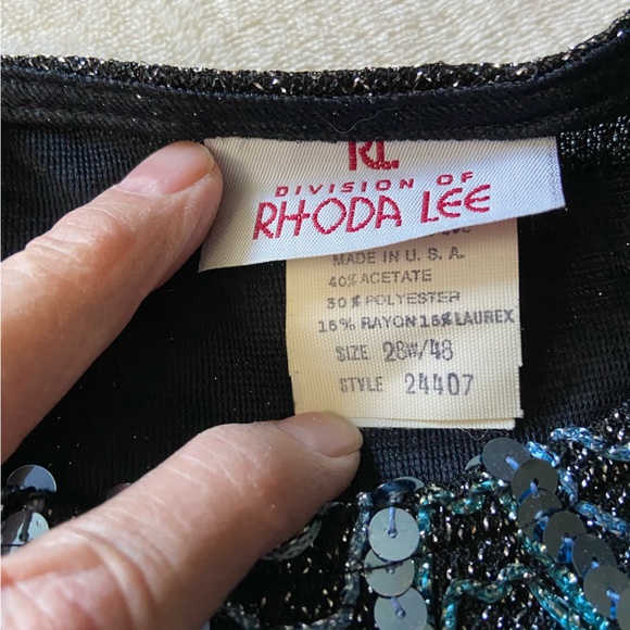 Rhoda Lee Sequined Top size 28 - Picture 3 of 5